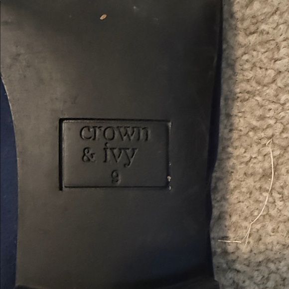 Women's Navy Blue Flats - Picture 7 of 9